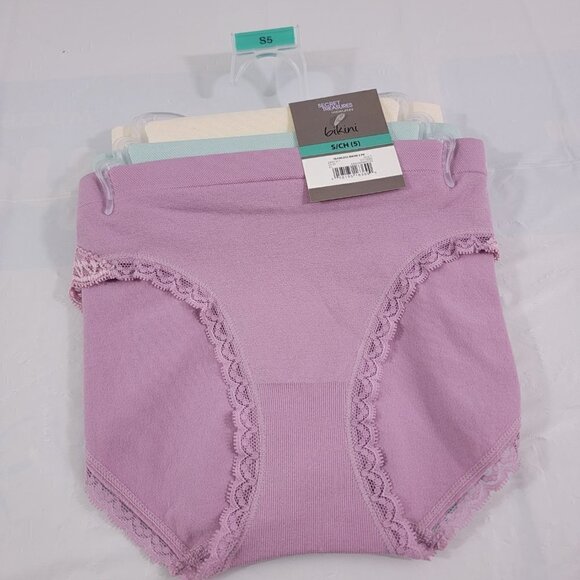 Secret Treasures 3-Pack Seamless Stretch Lace Trim Bikini Panties – Size Small - Picture 12 of 13